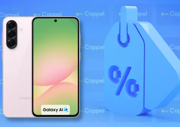 Coppel tiene este celular Samsung Galaxy A56 color rosa con el 27% de descuento