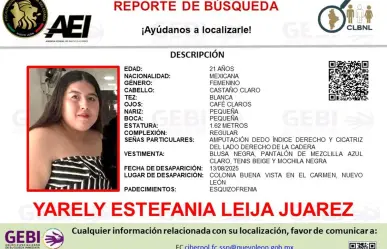 Desaparece Yarely Estefanía Leija Juárez en El Carmen, Nuevo León