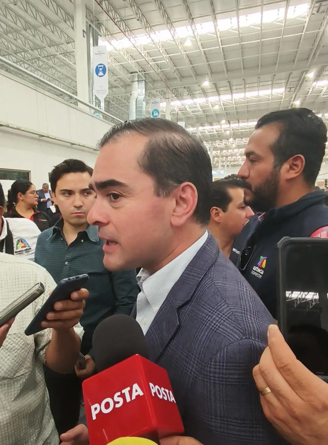 Eduardo Olivares, secretario de economía de Coahuila en entrevista con medios de comunicación / Foto: Marco Juárez