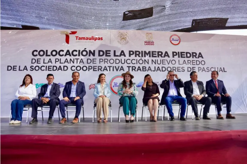 Autoridades municipales y estatales participaron en el evento de arranque de obra de la nueva planta. Foto: Ramón Sánchez