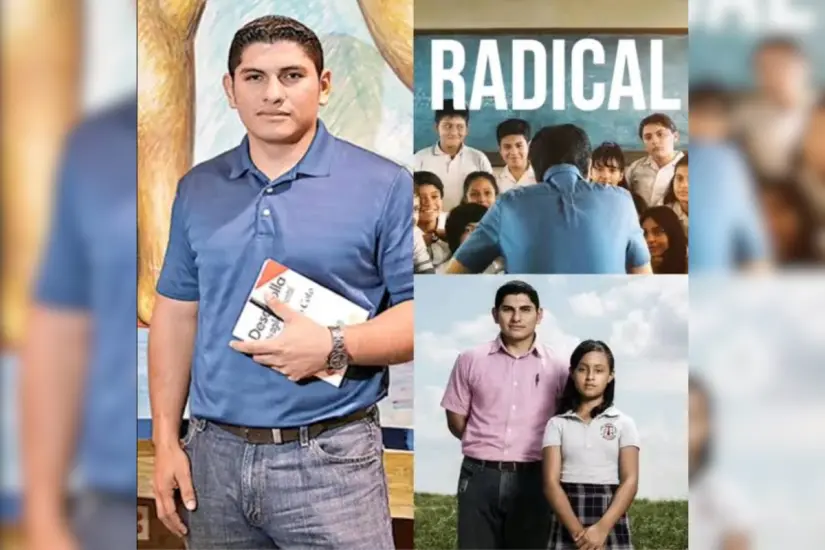 La película Radical, producida y actuada por Eugenio Derbez, fue inspirada en el logro académico de la alumna Paloma Noyola y el maestro Sergio Iván Juárez Correa de Matamoros. Foto: Ramón Sánchez