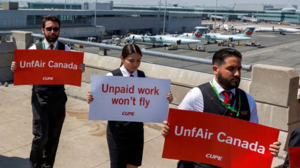 Air Canada cancela miles de viajes por huelga de auxiliares de vuelo