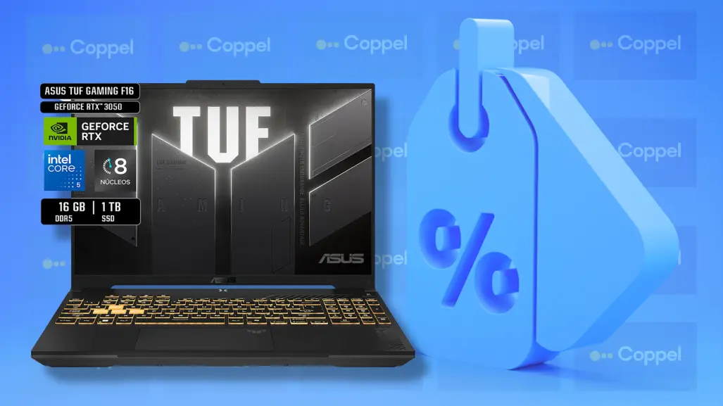 Coppel tiene esta laptop gamer Asus color negro con el 40% de descuento