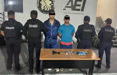 Arrestan a dos venezolanos por robos con extorsión en San Pedro, les aseguran arma y droga