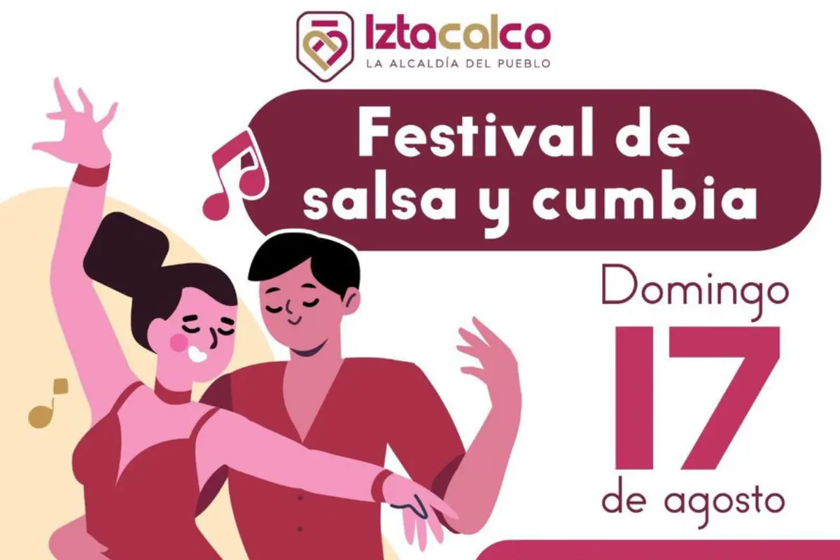 Póster del Festival de salsa y cumbia en Iztacalco. Foto: X @Iztacalco