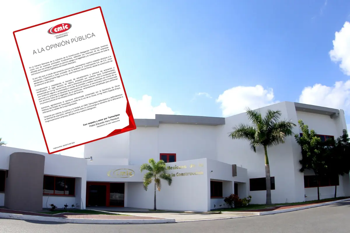 CMIC Tamaulipas responde a señalamientos que vinculan a constructora con presunto narcotraficante