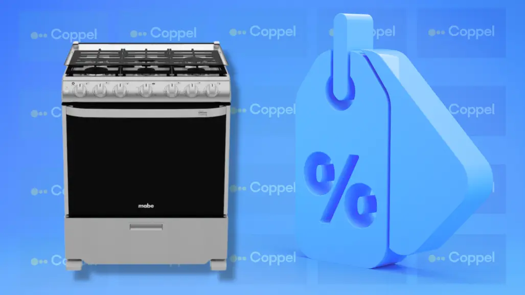 Coppel tiene esta estufa Mabe de piso y 6 quemadores con el 37% de descuento