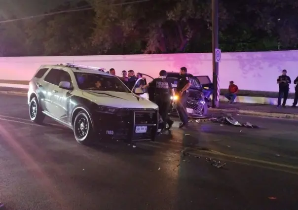 Detienen a hombre tras persecución y choque con patrulla en San Pedro Garza García