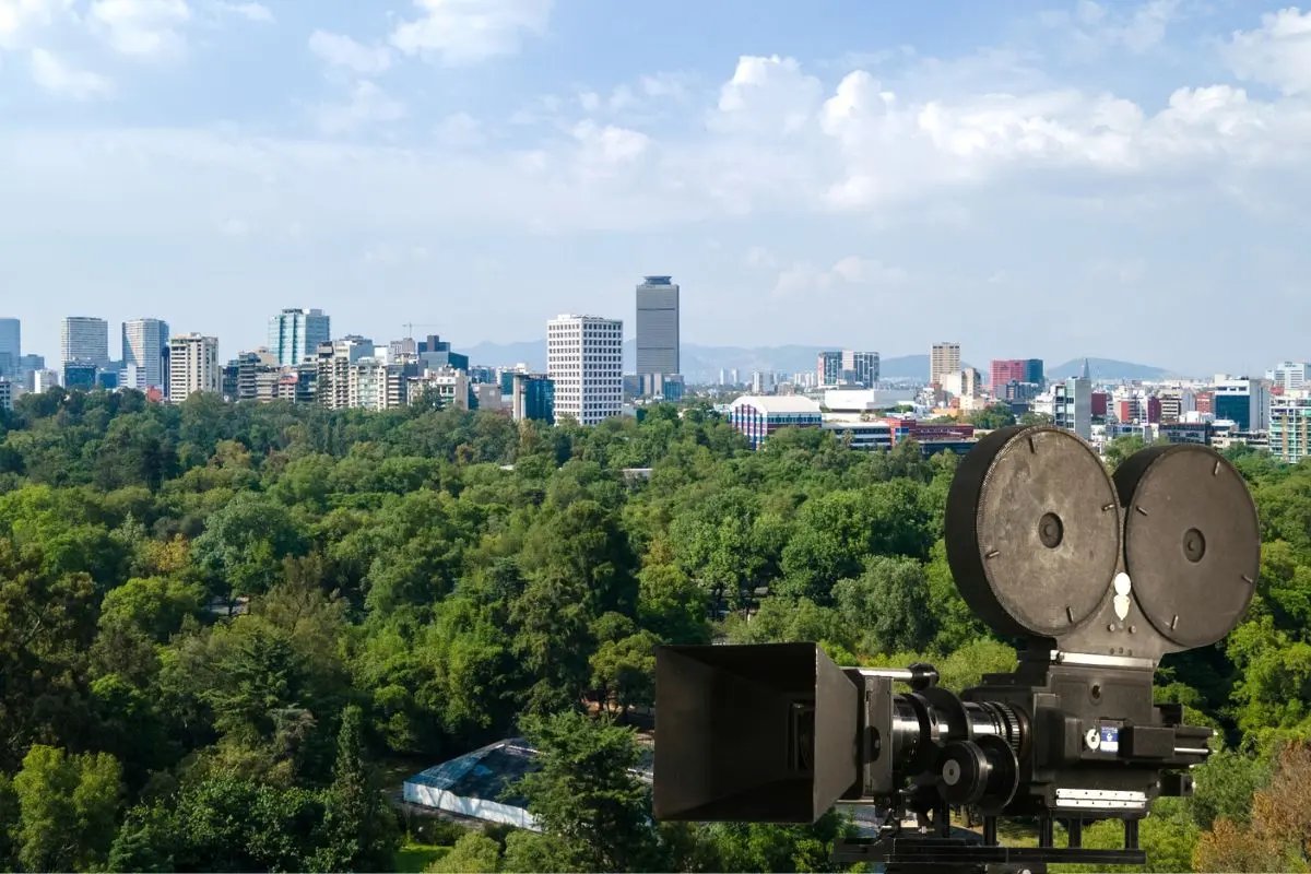 Vista aérea del Bosque de Chapultepec, cámara de grabación. Foto: Bosque de Chapultepec | Canva