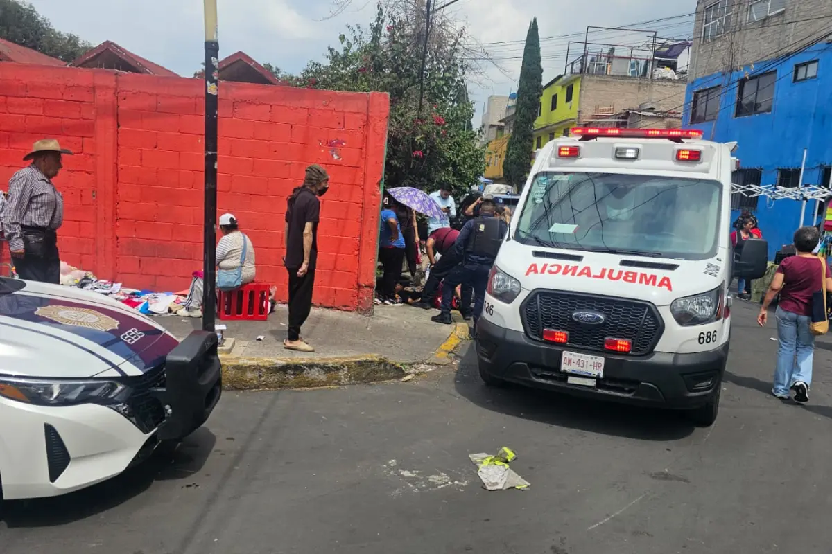 Accidente donde menor fue atropellado en la alcaldía Iztapalapa. Foto: Luis Antonio Alfaro
