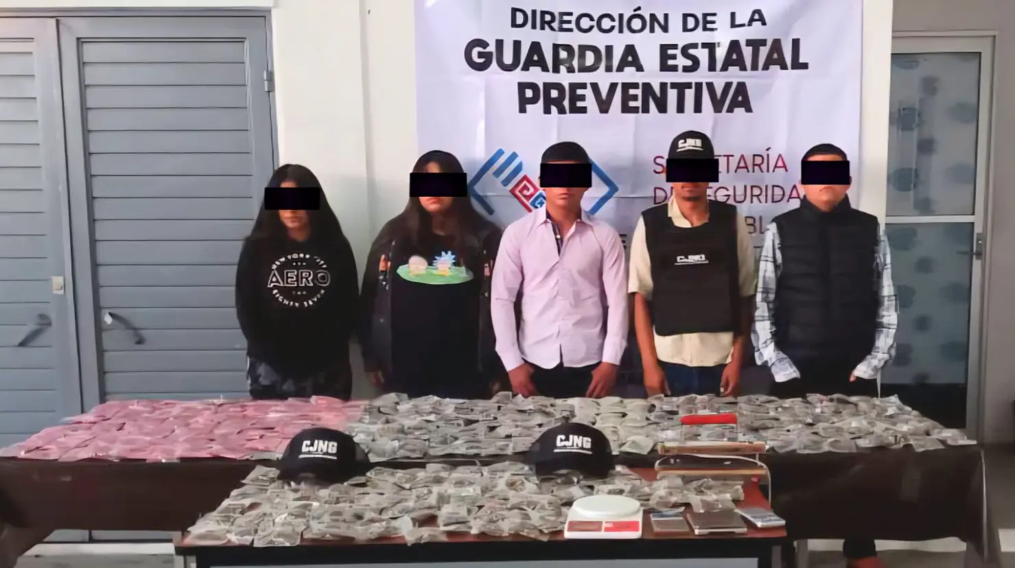 Detienen a cinco presuntos integrantes del CJNG en San Cristóbal de las Casas, Chiapas. Foto: X (@sspchiapas)
