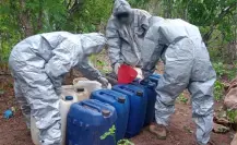 Fuerzas Armadas aseguraron precursores de metanfetamina valuados en 109 millones de pesos en Culiacán y Cosalá