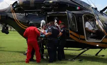 Helicóptero de la SSP realiza traslado urgente de motociclista herido en Tizimín
