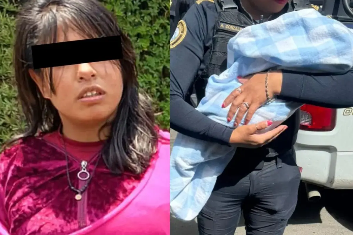 Mujer de 19 años agredida, policía con bebé agredida.   Foto: SSC | Canva