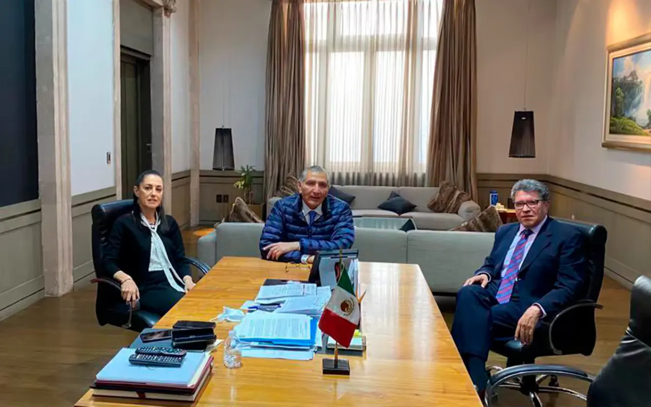 Claudia Sheinbaum, Ricardo Monreal y Adán Augusto. Foto: X (@RicardoMonrealA)
