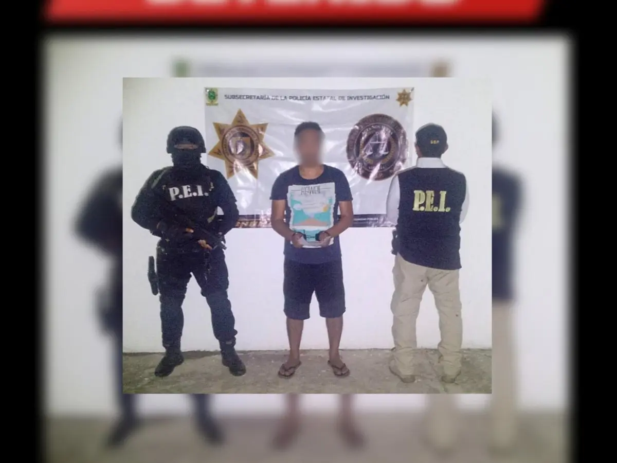 La SSP reportó la detención de un sujeto quien es acusado de robo en Nuevo León, Coahuila y Quintana Roo y que tenia una orden de aprehensión.- Fuente SSP