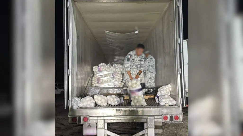 Transportaba metanfetamina en costales de cebolla; es detenido y vinculado a proceso en Tamaulipas