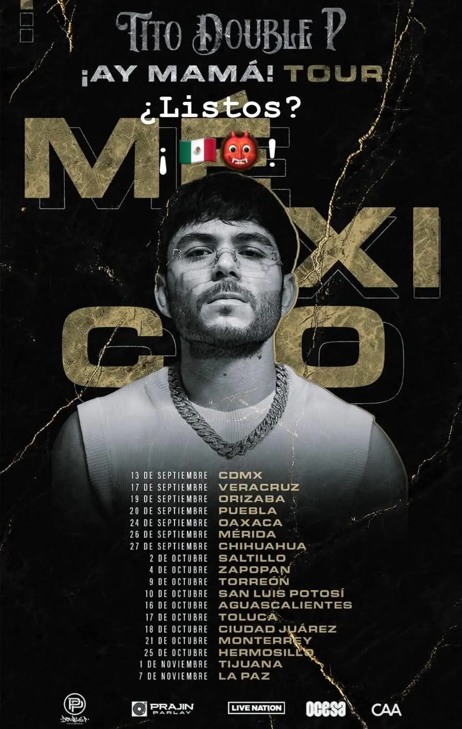 Anuncian fechas del “¡Ay Mamá! Tour” / Foto: IG Tito Double P