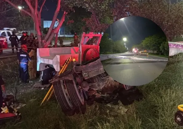 Cerrado un tramo del periférico de Mérida por un accidente entre una camioneta y un tractocamión