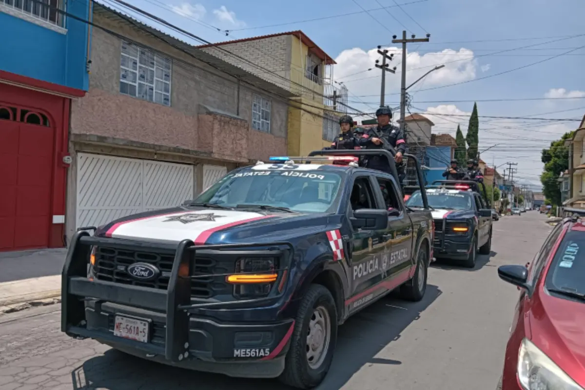 Policía Estatal de Edomex en recorridos de vigilancia. Foto: X (@EstatalEdomex)