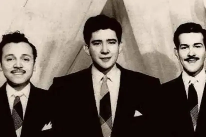 Trío Los Tres Caballeros conformado por Roberto Cantoral, Charmín Correa y León Gálvez. Foto: Daniel Espinoza 