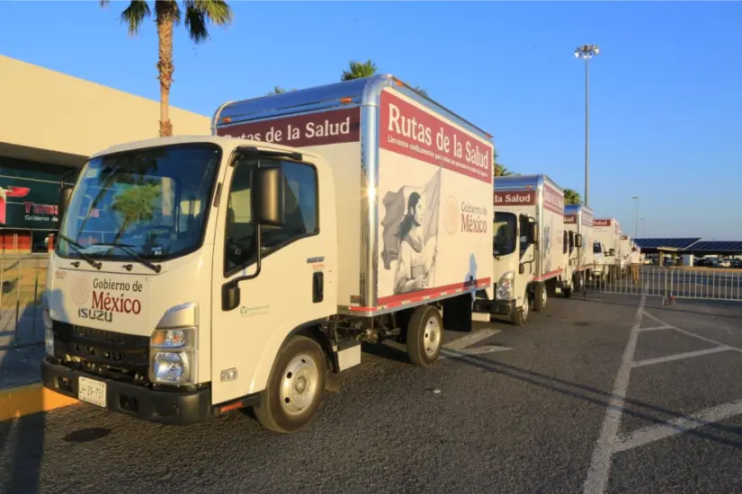 En Tamaulipas fueron puestas en marcha 35 rutas para distribuir medicamentos en los centros de salud del estado. Foto: Gobierno Tamaulipas
