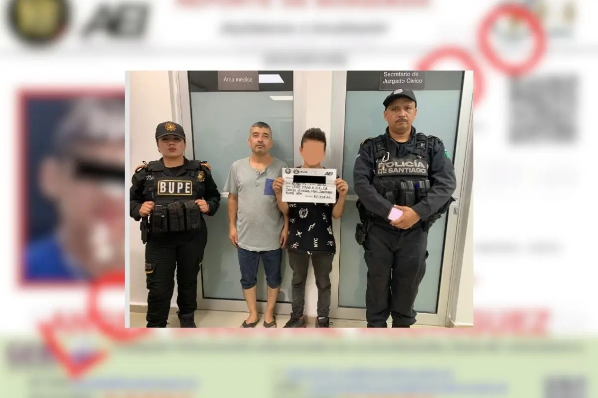 Una rápida acción de las autoridades de Santiago permitió la localización de un menor. Foto: Secretaría de Seguridad Pública y Vialidad Santiago N.L