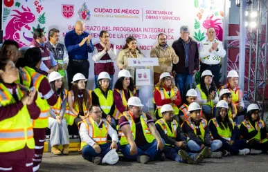Clara Brugada arranca programa de bacheo nocturno en más de 217 vialidades de la CDMX