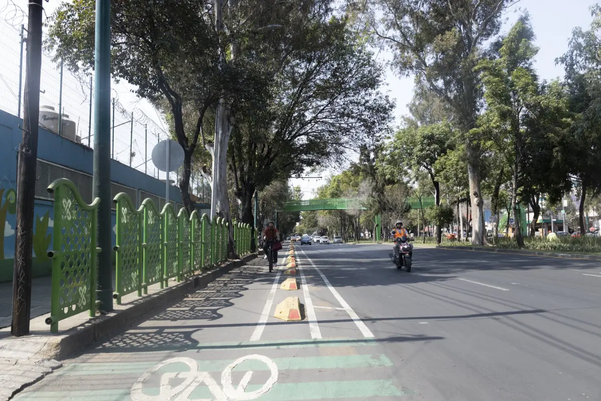 Ciclovía y ciclistas en la CDMX. Foto: X @LaSEMOVI