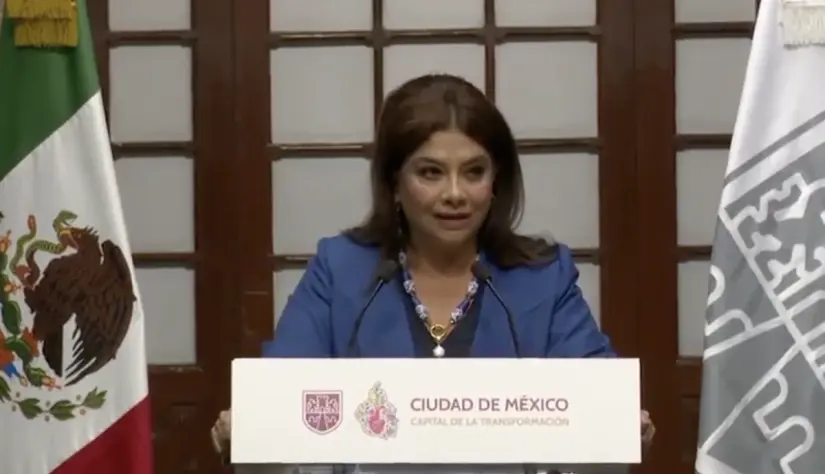 La Jefa de Gobierno Clara Brugada en conferencia de prensa. Foto: X @ClaraBrugadaM