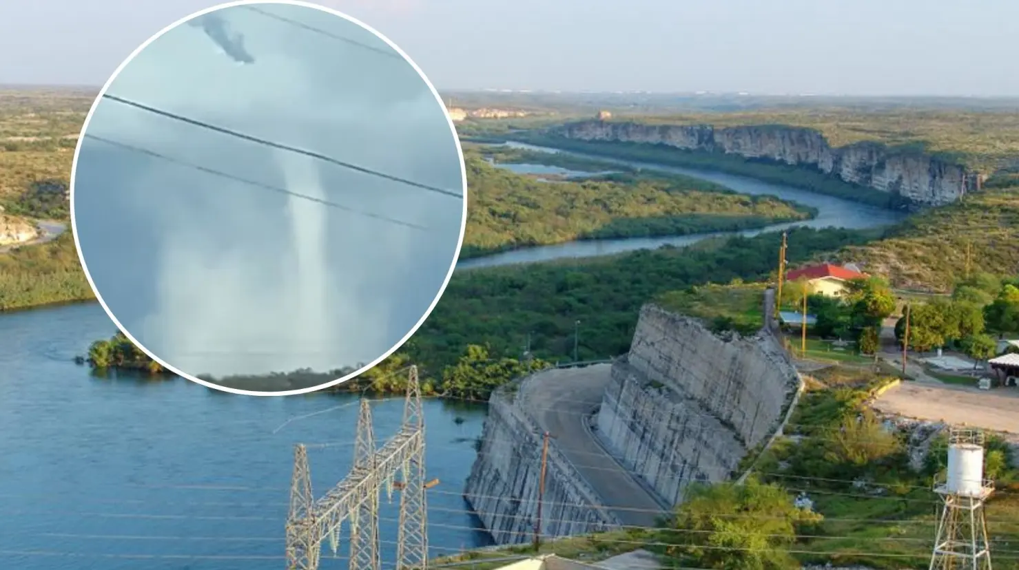 El fenómeno fue observado en Del Río, Texas, ciudad fronteriza con Acuña, Coahuila. (Fotografía: X | México en Fotos)