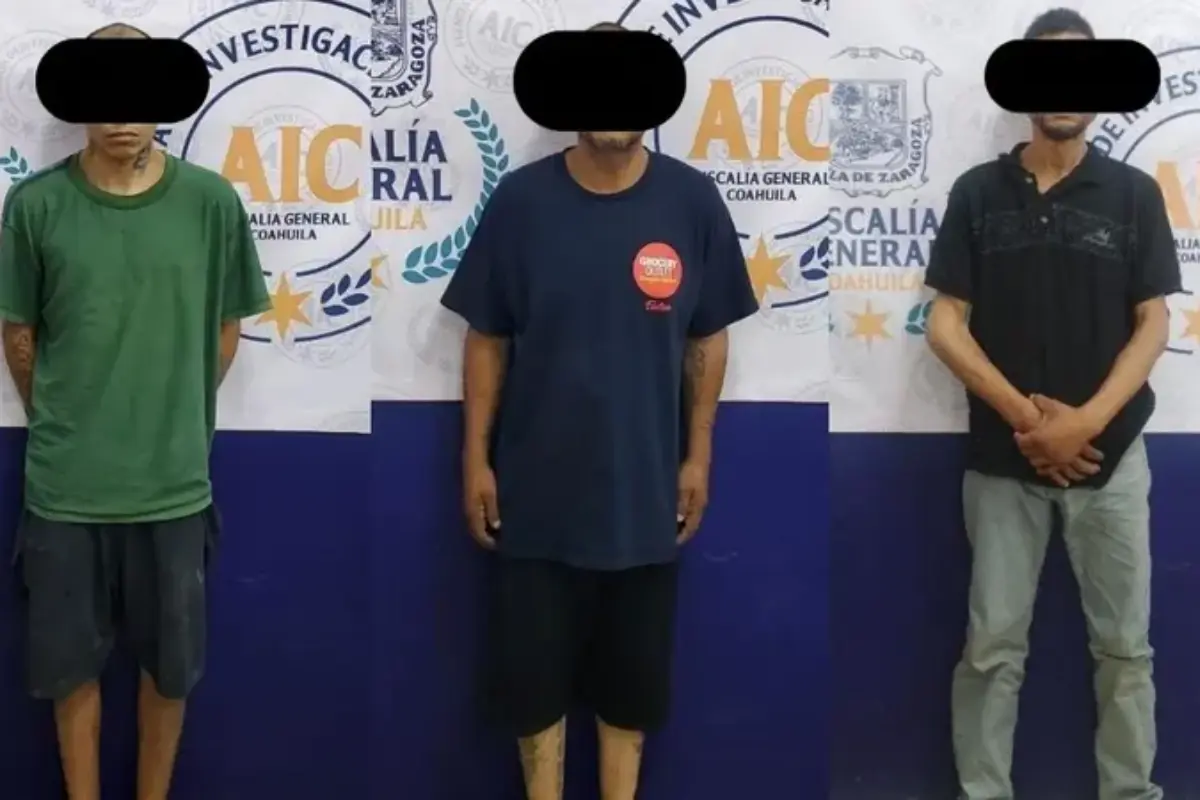 La carpeta de investigación permitió ubicar y judicializar a Arturo “N” (45 años), Jaime “N” (42 años) y Lorenzo “N” (31 años), quienes fueron sentenciados por homicidio calificado con ventaja y brutal ferocidad./Foto: Fiscalía de Coahuila