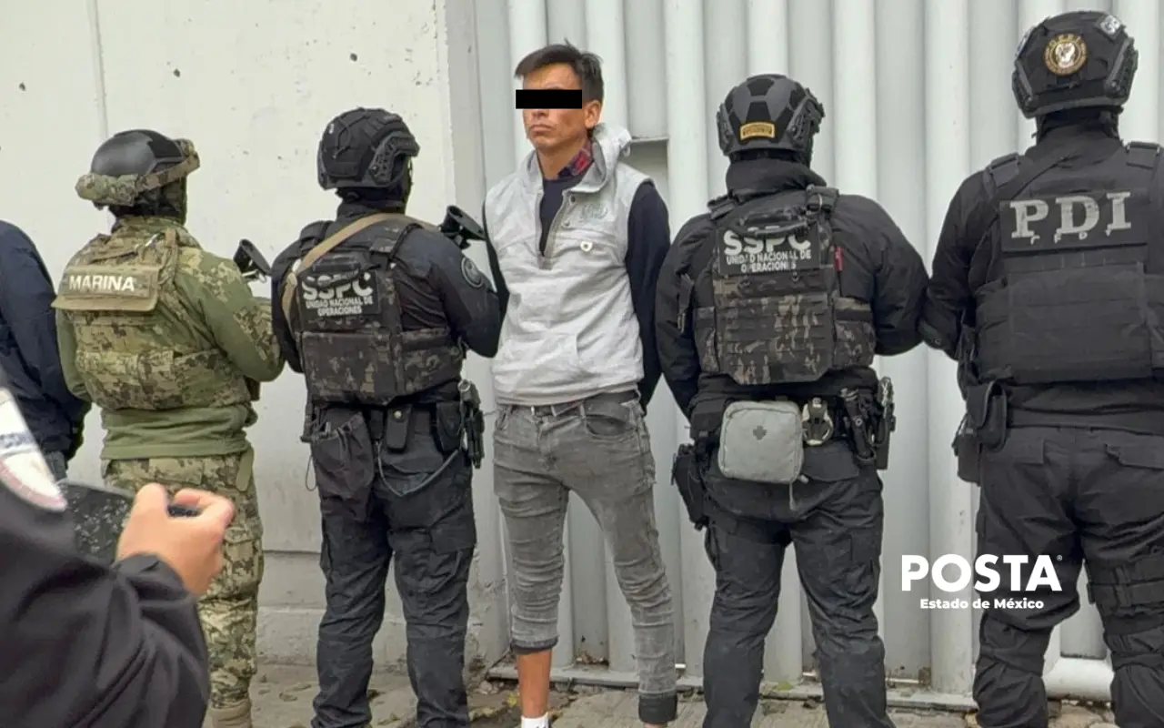 Autoridades capturan a un hombre en Otumba. Foto: Ramón Ramírez