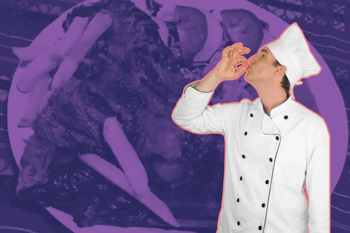 Chef deleitando un platillo típico de Bustamante Foto: Canva