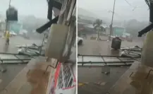 VIDEO | Tinaco cae sobre un hombre durante tormenta en Guerrero