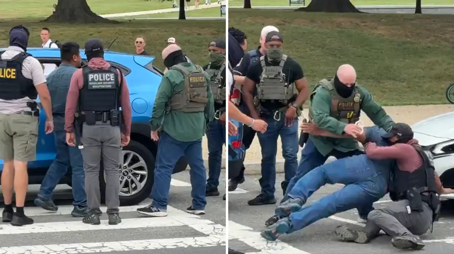 VIDEO | ICE detiene a inmigrante en Washington D.C.: Vengo de trabajar, solo quiero estar con mi familia. Foto: X (@DoliaEstevez)