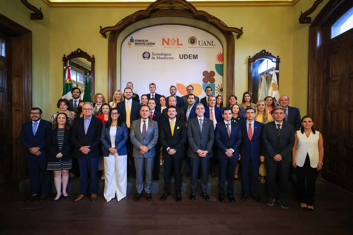 El Gobernador de Nuevo León, Samuel Alejandro García Sepúlveda, presentó este miércoles la estrategia Ponte Nuevo, Ponte Mundial. Foto: Gobierno de Nuevo León