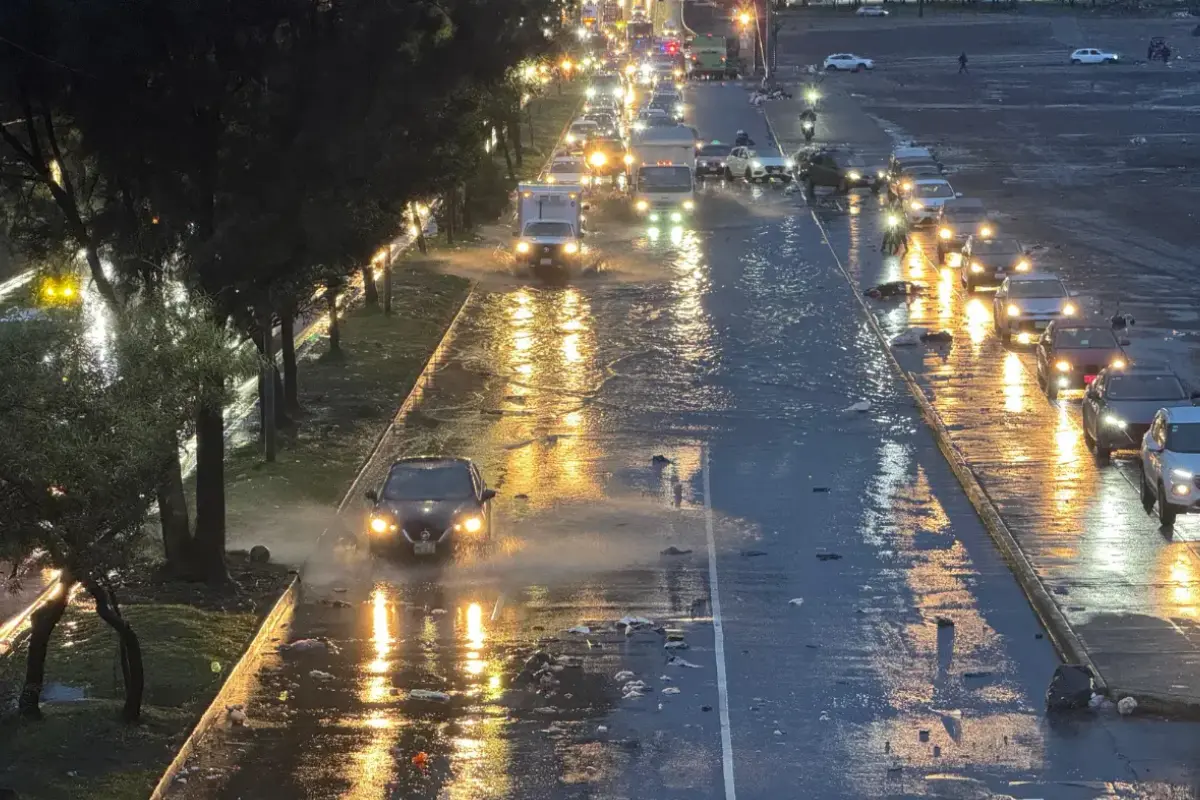 Inundación por lluvias en CDMX. Foto: Luis Antonio Alfaro