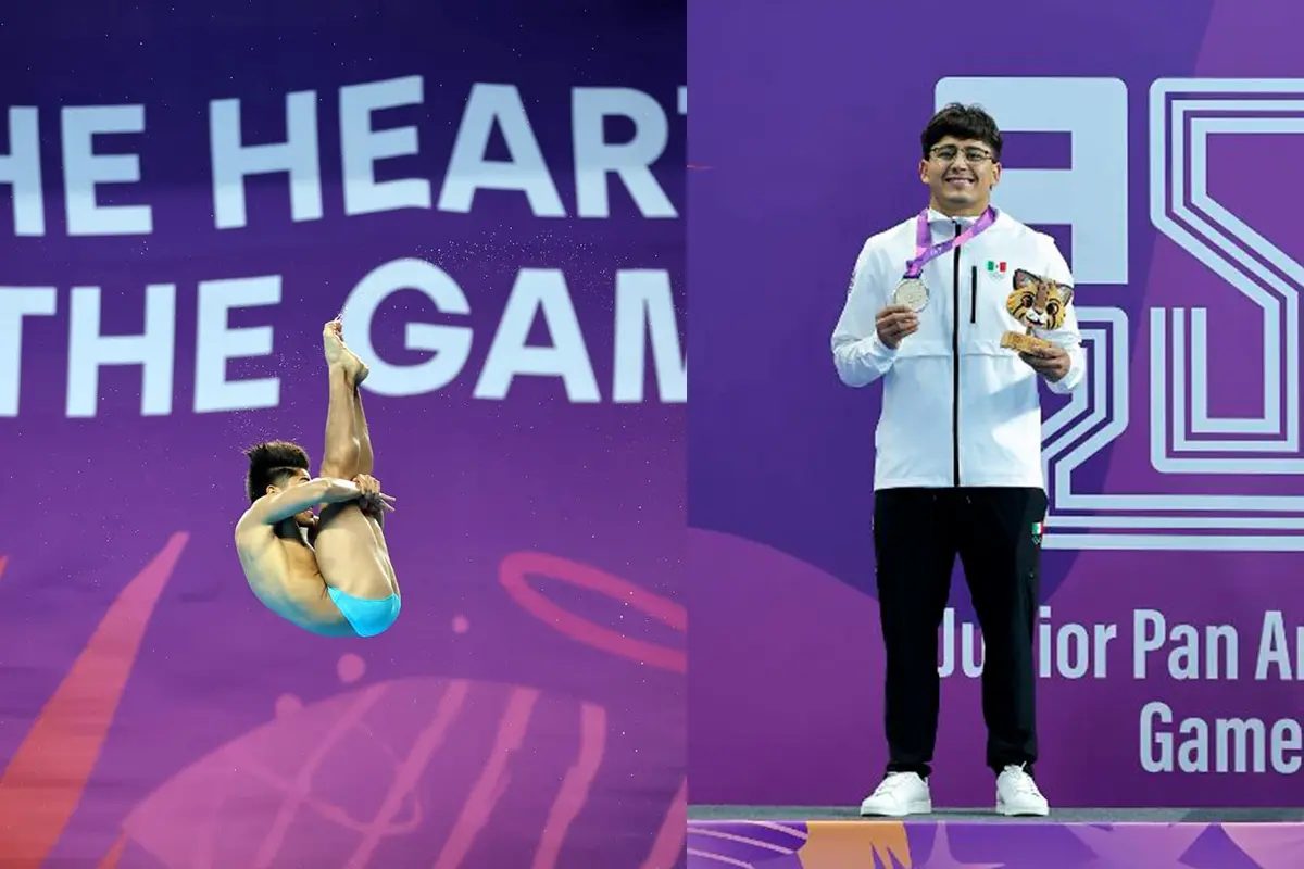 Jesús Miguel Agúndez Mora conquistó la medalla de oro en el trampolín de 3 metros sincronizados. Foto: Facebook de Gobierno del Estado.