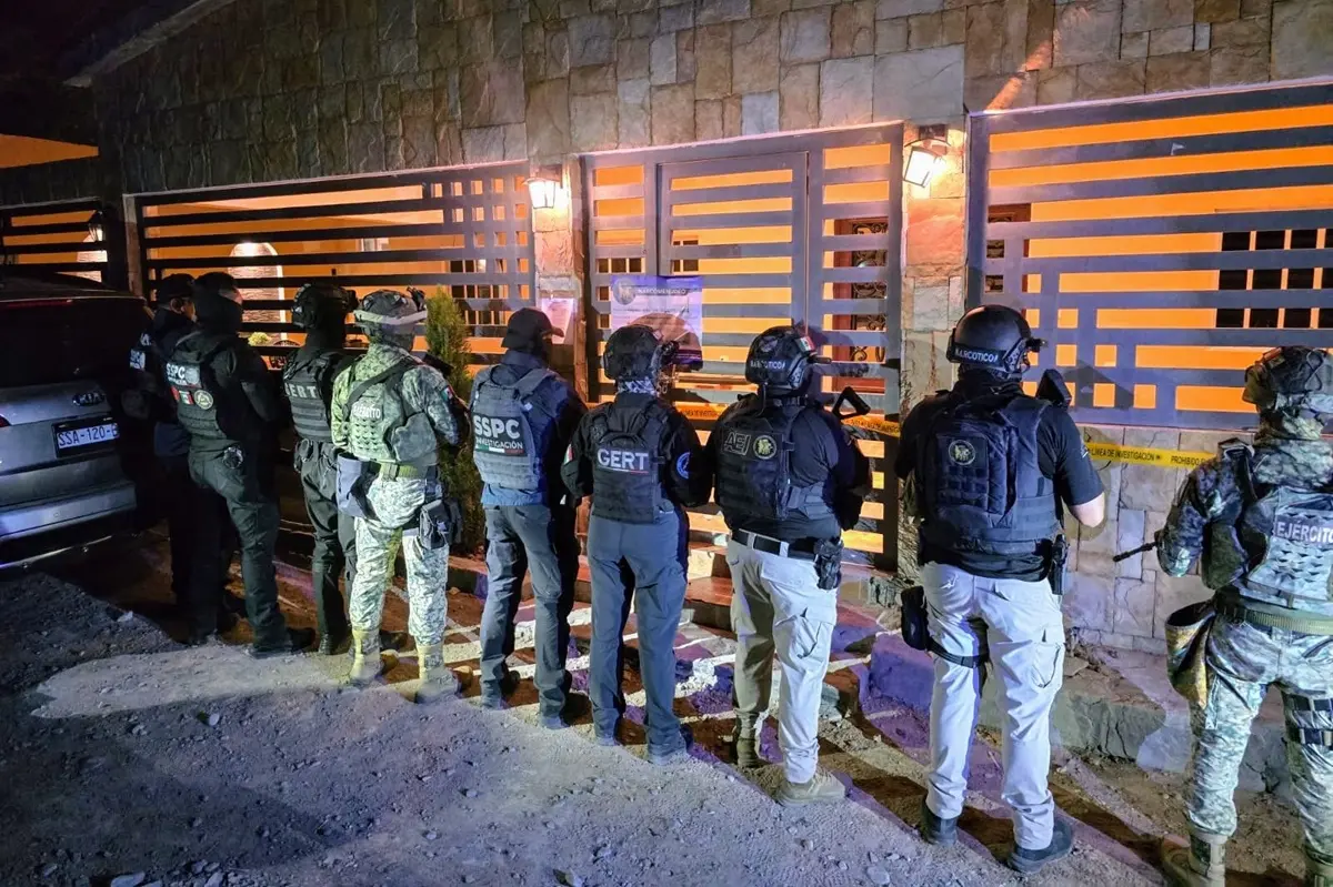 Una orden de cateo con resultado positivo en el municipio de García. Foto: Fiscalía de Nuevo León