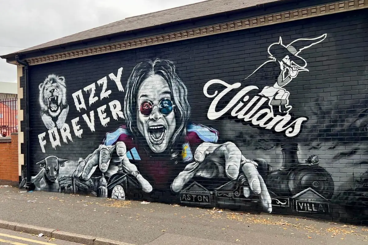 Mural de homenaje a Ozzy Osbourne. Foto: X @OzzyOsbourne