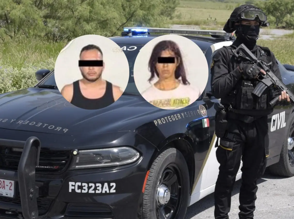 Durante la revisión de rutina, los elementos de seguridad localizaron varias dosis con características similares a la marihuana y el cristal. Foto: Fuerza Civil.