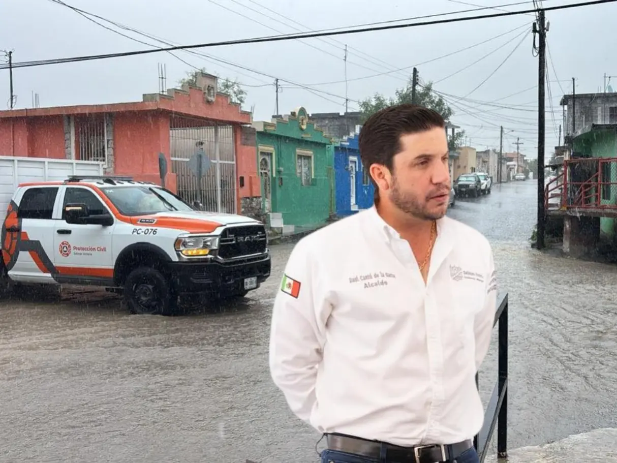 El alcalde Raúl Cantú ha puesto en marcha los protocolos de emergencia en Salinas Victoria ante las intensas lluvias que afectan la región. Foto: Raúl Cantú/Canva.