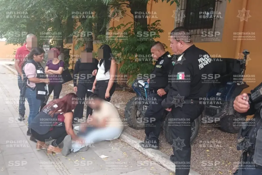 Elementos de la Policía Estatal frustran autolesión de varón en el centro de la ciudad 