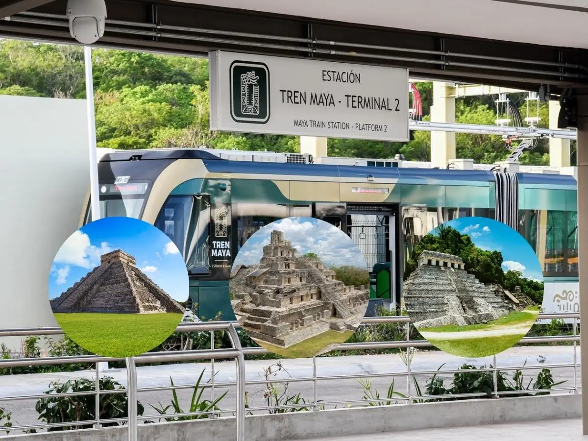 Con el Tren Maya se pueden conocer importantes zonas arqueológicas bajo un esquema sustentable y con toda la infraestructura para mejorar la experiencia del turismo cultural en el sureste mexicano.- Fuente Tren Maya y Canva