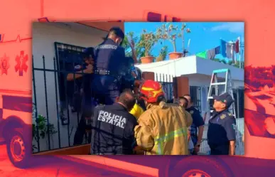 Emergencia en Mérida: mujer cae del techo y queda clavada en una reja metálica