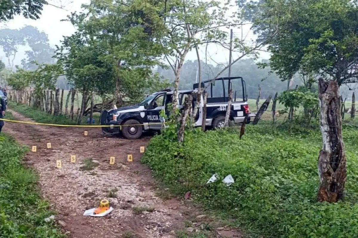 Escena del crimen resguardada Foto: RRSS