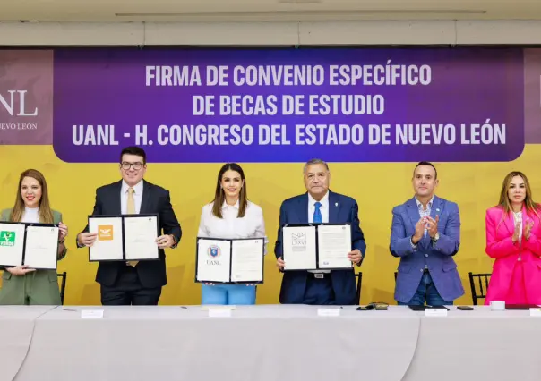 Congreso de Nuevo León y UANL renuevan convenio de becas para estudiantes