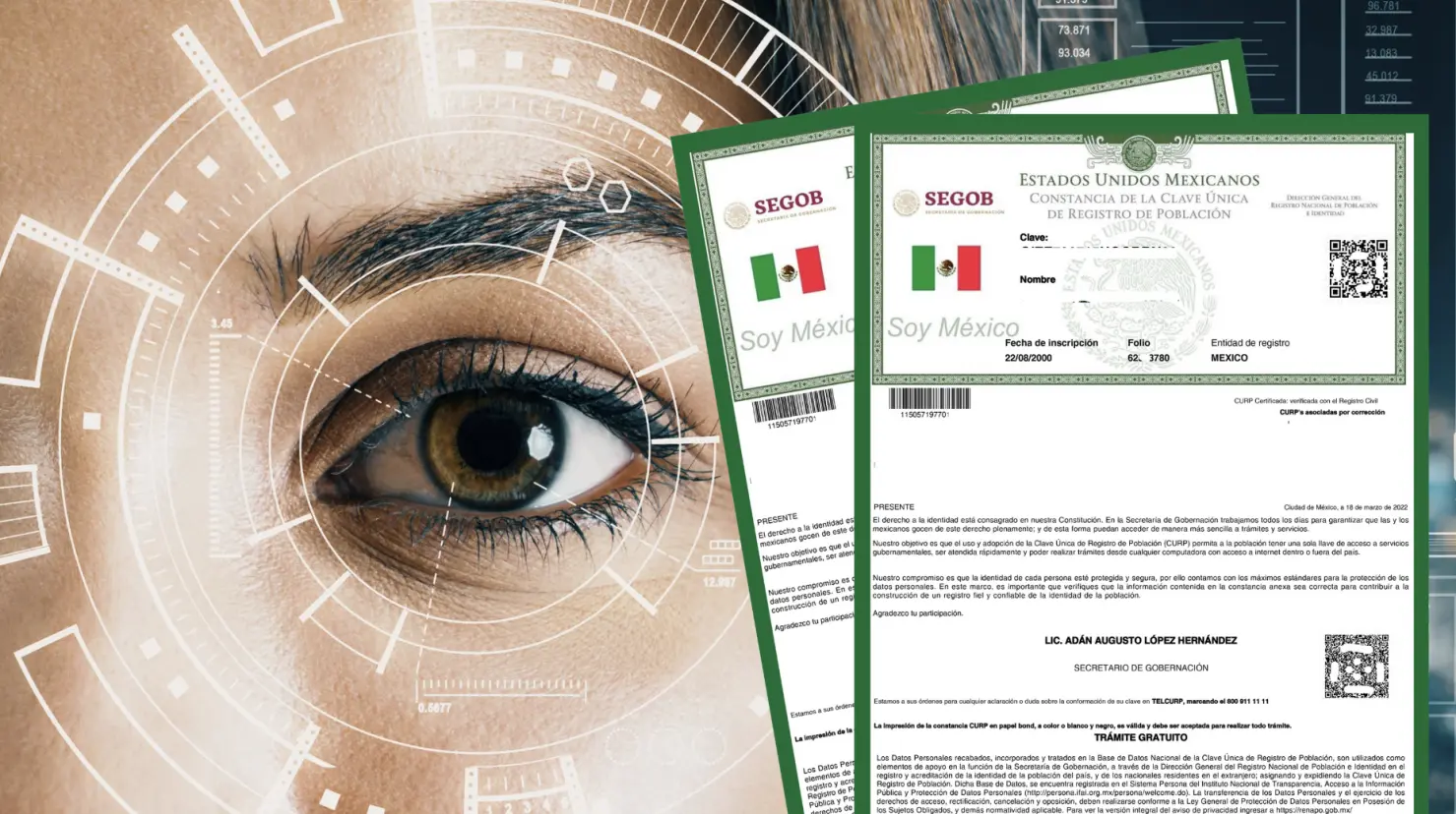 Autoridades han señalado que la actualización de la CURP representa un paso significativo hacia la modernización y digitalización de los documentos oficiales de identidad en el país.- Fuente Canva y Segob