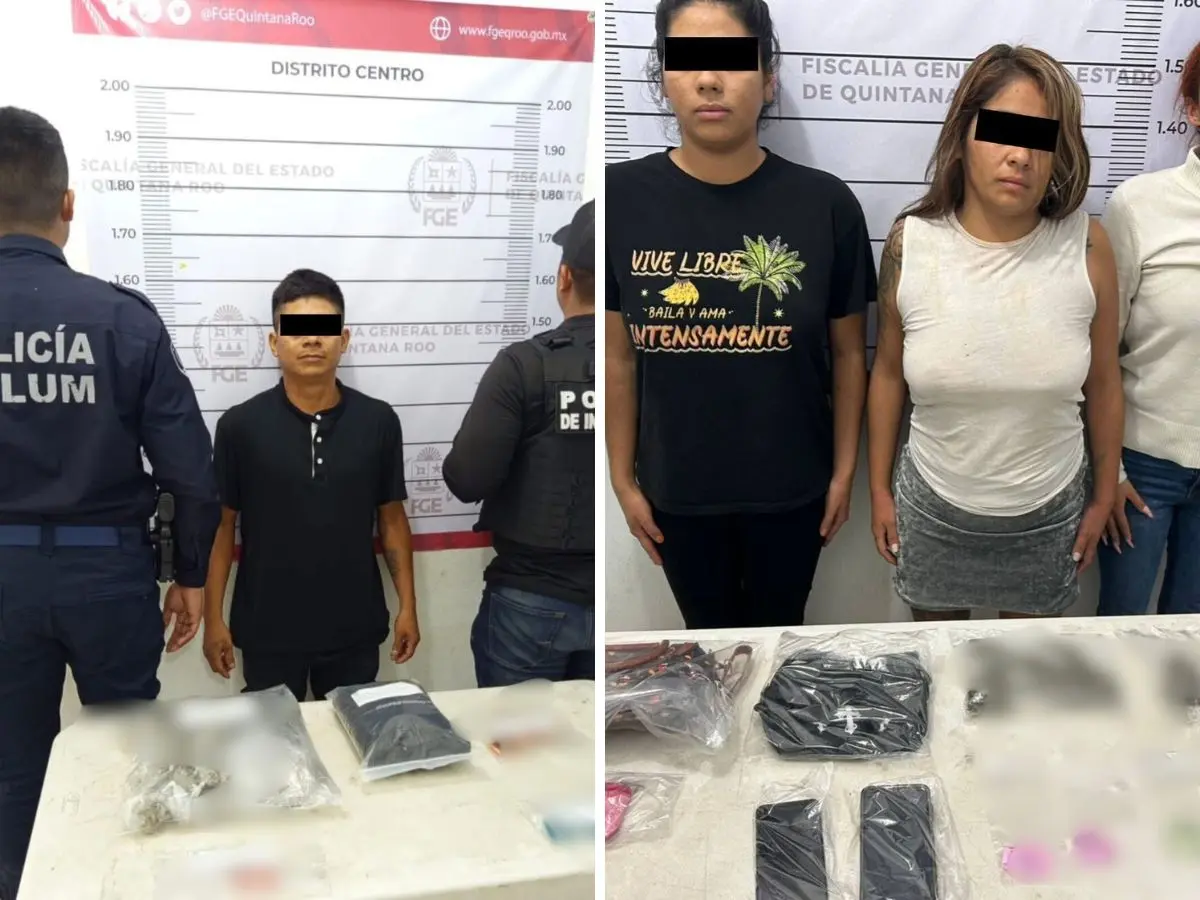 7 personas fueron detenidas la jornada del miércoles en Tulum, Quintana Roo en diversos operativos por el delito de narcomenudeo. Todos ellos fueron vinculados a proceso.- Fuente FGE Quintana Roo
